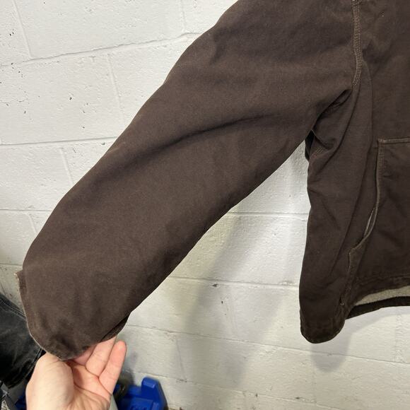 Vintage Carhartt Sherpa-Lined Ridge Jacket “Dark Brown” C61 - Picture 5 of 13